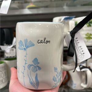 Rae Dunn Blue Floral Calm Mug
